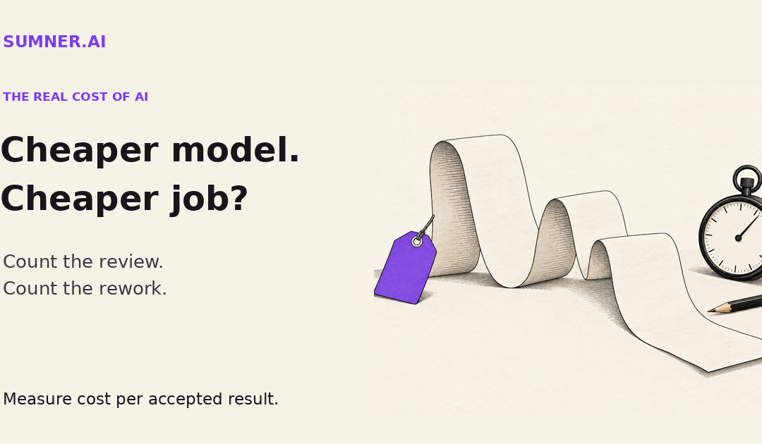 Cheaper AI Models: Measure Cost per Finished Job