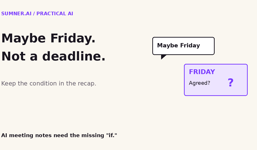 AI meeting notes: Keep maybe out of the task list
