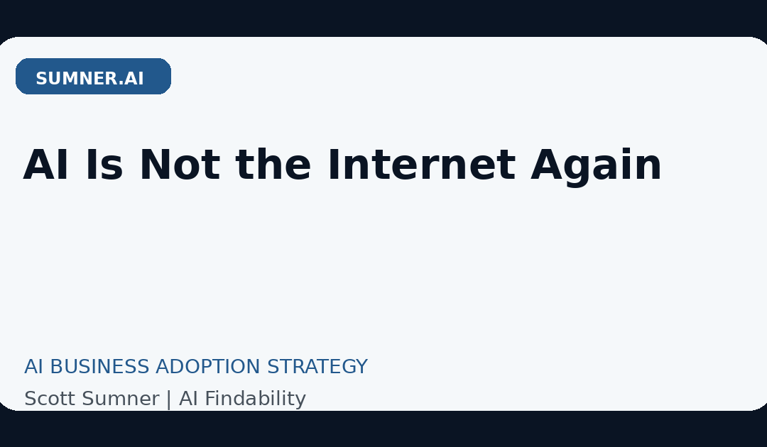AI Is Not the Internet Again by Scott Sumner on Sumner.ai