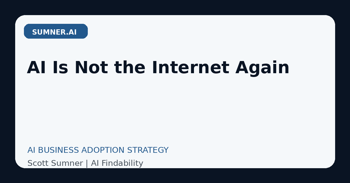 AI Is Not the Internet Again by Scott Sumner on Sumner.ai