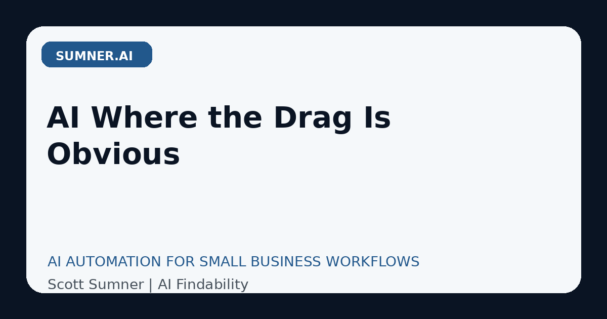 AI Where the Drag Is Obvious by Scott Sumner on Sumner.ai