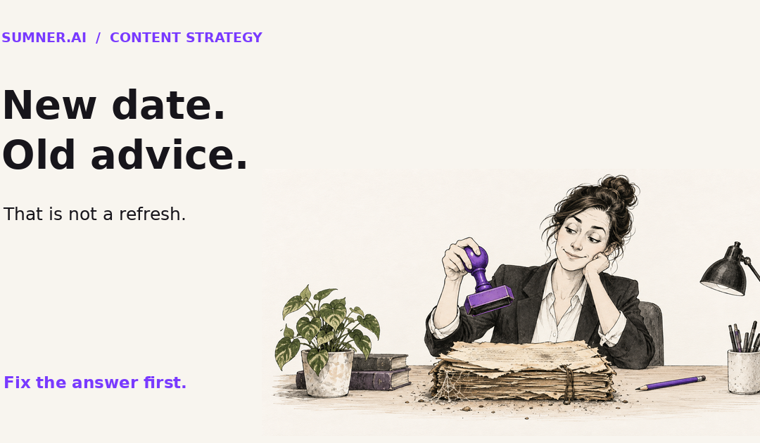 Content Refresh SEO: Change More Than the Date