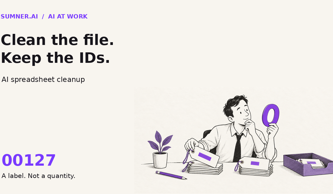 AI Spreadsheet Cleanup: Protect Your Customer IDs